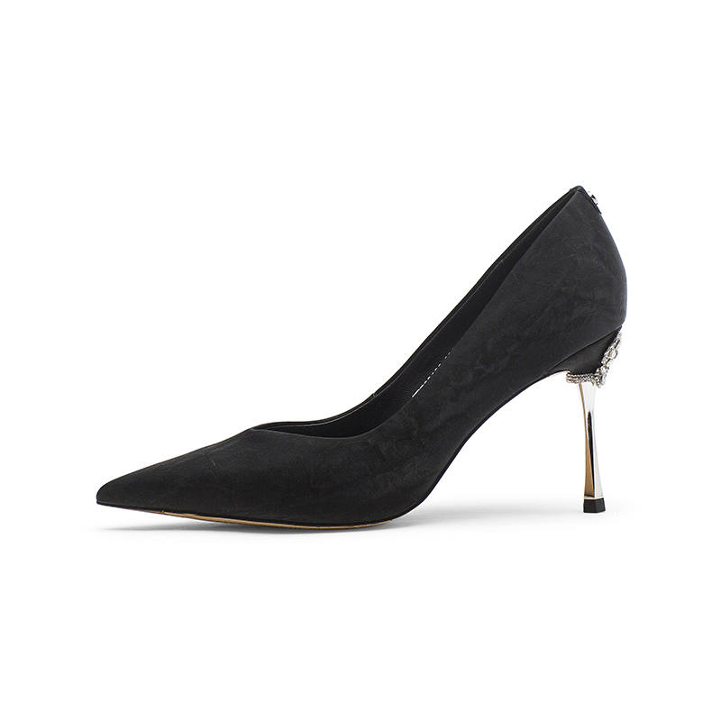 Coup De Foudre Cow Leather Slim Heel High Heels Women's