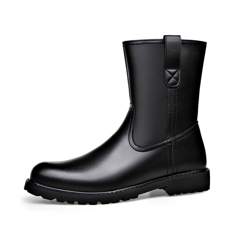LUOMENG LUOMENG Leather Ankle Boots 3.5cm Men's Black