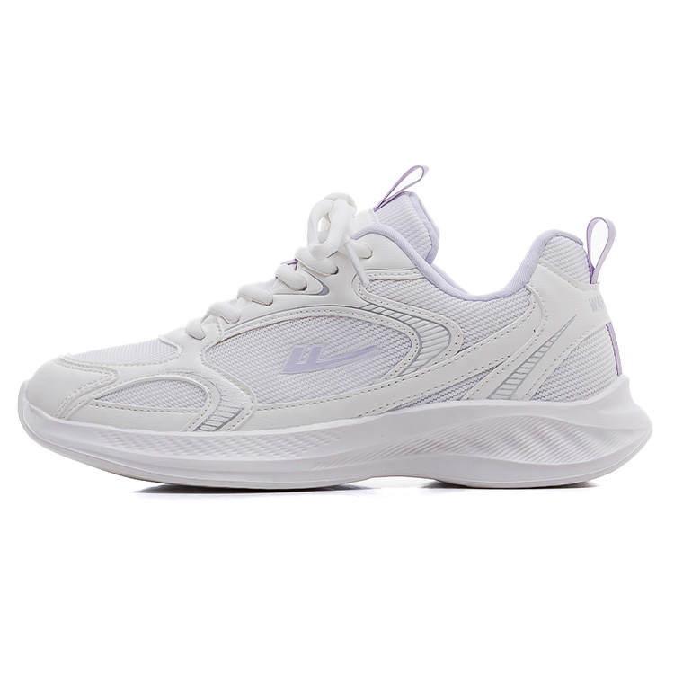 WARRIOR Cushioning Abrasion Resistant Cushioning, Wear Resistant Low top Chunky Sneakers Women's White Purple