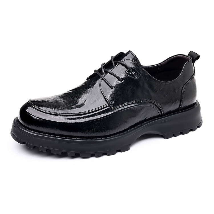 YEDANI Casual Leather Shoes Men's Low Top Black/Brown