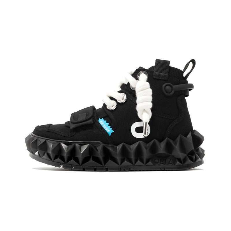 OETZI Ice Man Oz Fabric Stylish Skateboarding Shoes Unisex Black