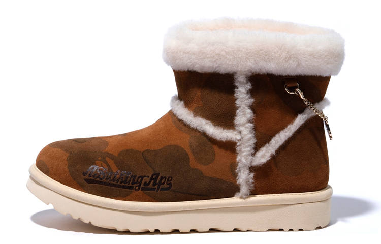 UGG UGG X Bape Classic Mini Fleece Lined Brown
