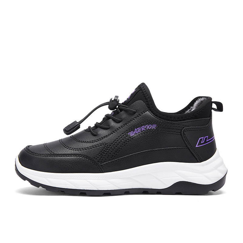 Warrior Fleece Lined Thermal, Leather Upper Athletic Shoes Cushioning Slip Resistant Abrasion Resistant Low top