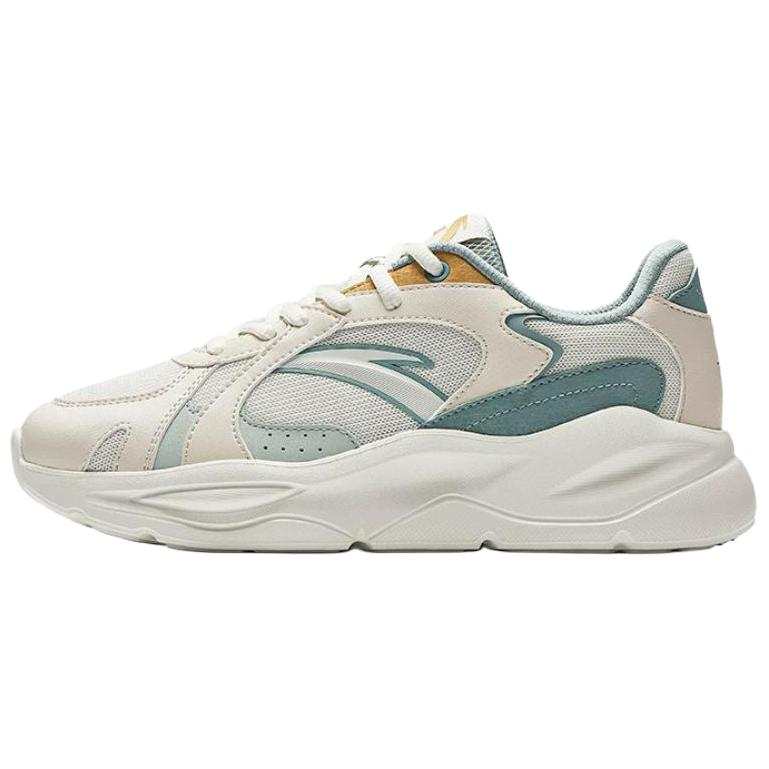 Anta Unruly Series Abrasion Resistant Moisture Wicking Lightweight Low top Casual Shoes Women's Beige Green