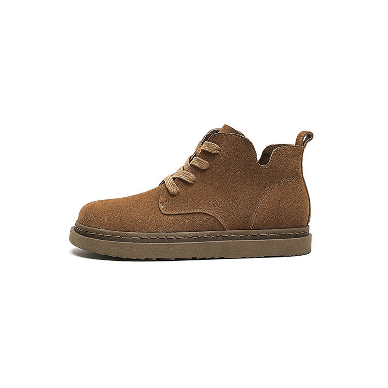 JOSINY Cow Suede Short Combat Boots 2cm Women's