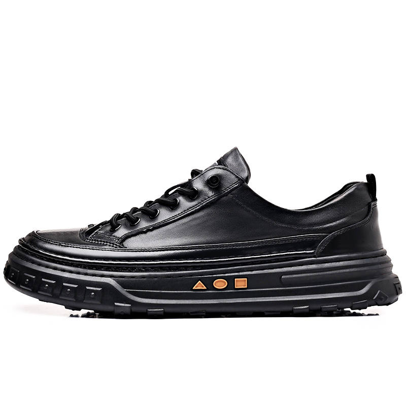 YINGLUNQISHI Top Grain Cow Leather Men's Casual Shoes Men's