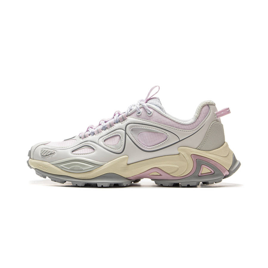 Li-Ning Li Ning Slip Resistant Rebound Slip Resistant Rebound Mid top Casual Shoes Unisex White Pink