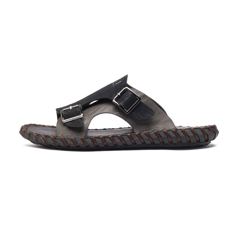 JOSINY Rubber Abrasion Resistant Abrasion Resistant Slide Slippers Men's Black