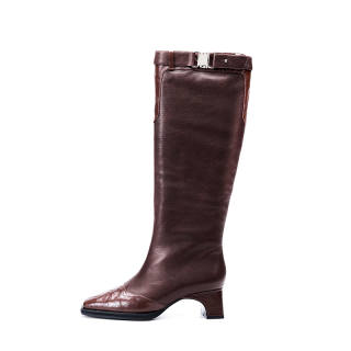 R'AZZURRO Knee high Boots 5.5cm Women's Mahogany Color