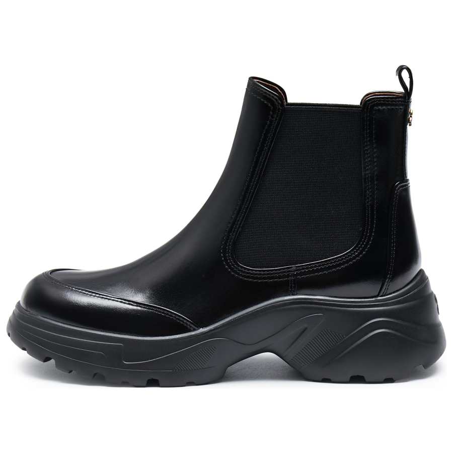 Joypeace Parallel Universe Cow Leather Minimalist Fashion Short Chelsea Boots Women's