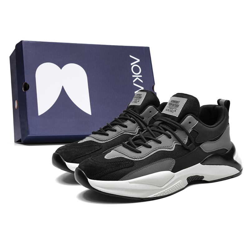 AOKANG Mesh Cushioning Abrasion Resistant Breathable Slip Resistant Low top Casual Shoes Men's