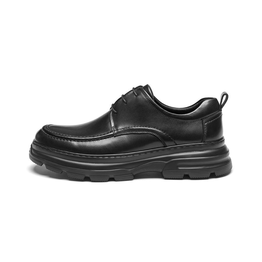 J.BENATO Cow Leather Casual Shoes Men's Black