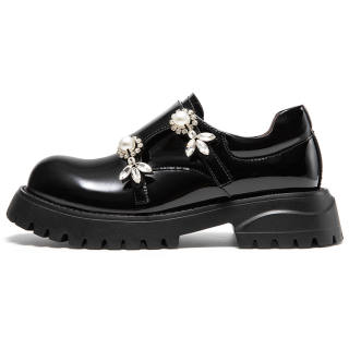 MIO Synthetic Leather Loafers Women's Black