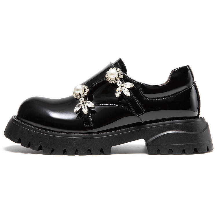 MIO Synthetic Leather Loafers Women's Black