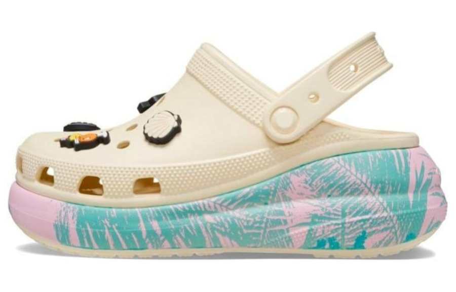 Crocs Crocs Classic Crush Spring Break EVA Clogs Unisex Light Yellow