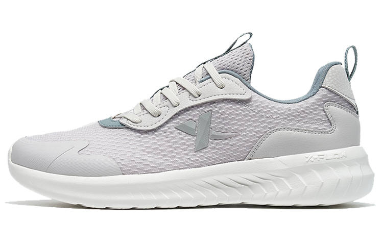 XTEP Cushioning, Slip Resistant, Abrasion Resistant, Lightweight, Rebound Low Top Running Shoes Men's Gray