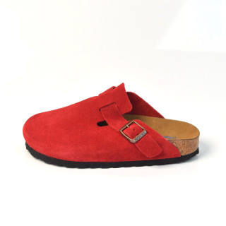 Boku Cork Sole Abrasion Resistant Slip Resistant Abrasion Resistant Slip Resistant Closed Toe Slippers Unisex Red