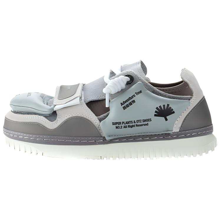 OTZSHOES CHAOJIZHIWU x OTZSHOES Fabric Abrasion Resistant Low top Platform Shoes Unisex Gray
