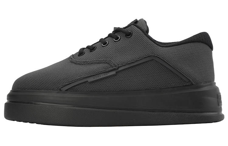 NORVINCY Fabric Stylish Skateboarding Shoes Unisex Black