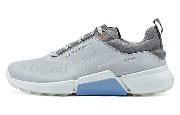 Ecco Leather, Textile Low top Sports Casual Shoes Men's Concrete Gray