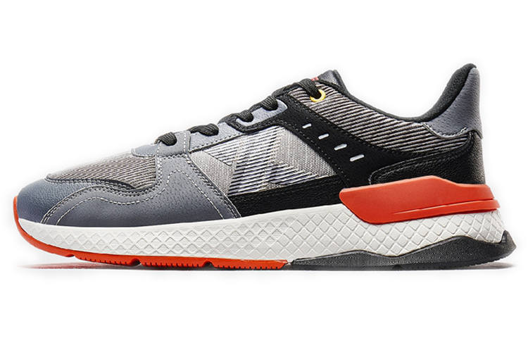XTEP Slip Resistant Abrasion Resistant Low top Casual Shoes Men's Gray Black