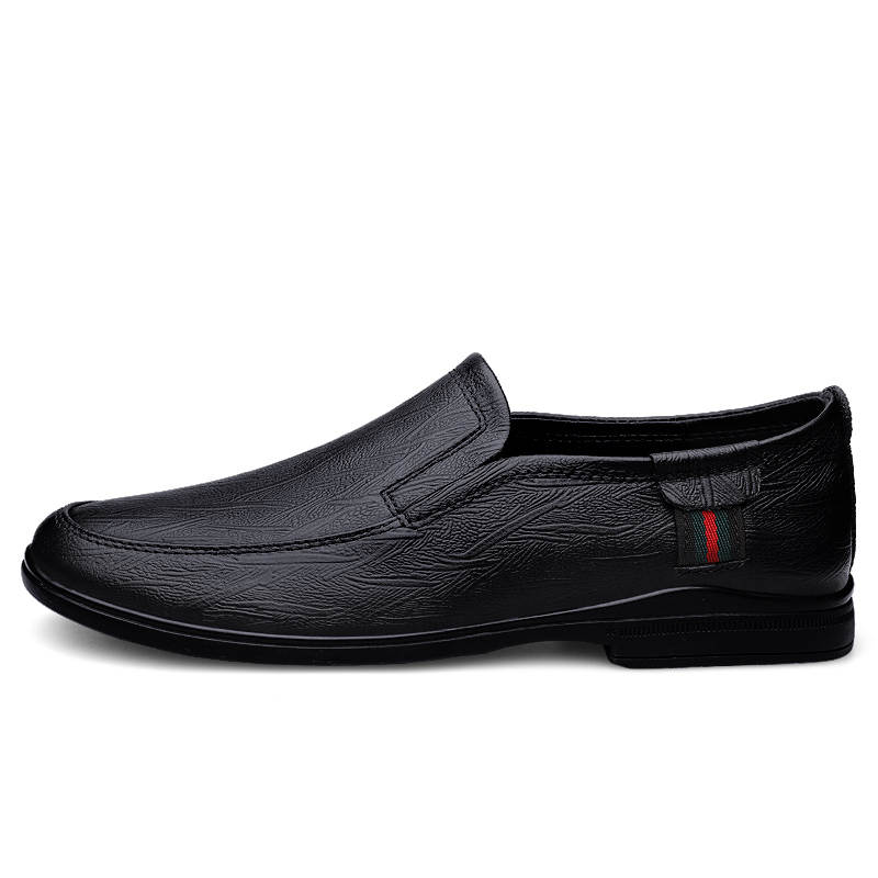 CITONGXIANSHENG Top Grain Cow Leather Casual Shoes Men's Black