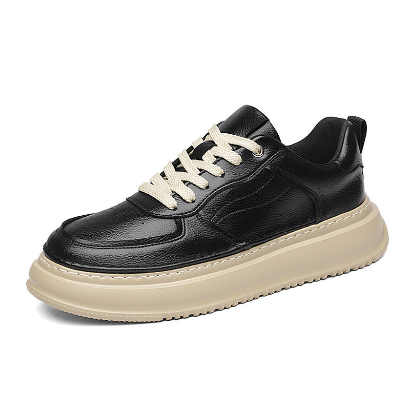 KACHILANG Cow Split Leather Low top Skateboard Shoes Men's