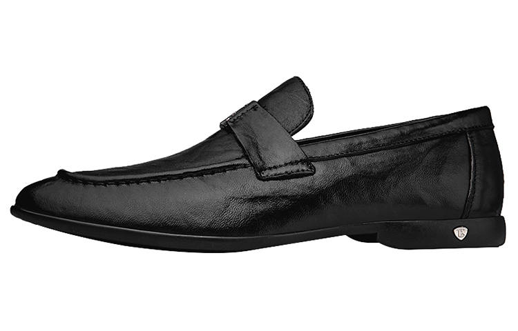 CKVUSAMG Top Grain Cow Leather Dress Shoes Men's Black