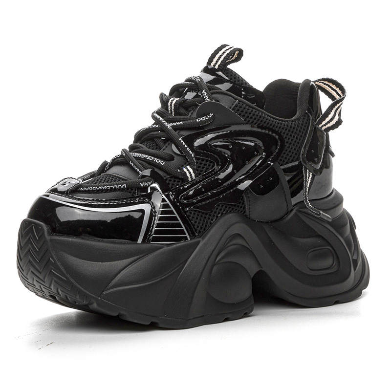 XIEGUIHUAYU Mesh Lightweight Height Increasing Lightweight Height Increasing Low top Chunky Sneakers Women's