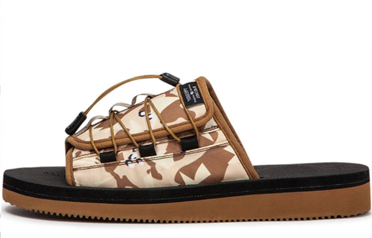 Suicoke x CLOT Slide Slippers Men's Sand Camouflage