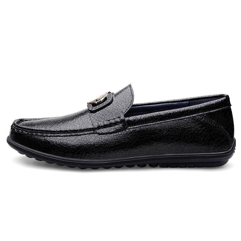 PEHL Men's Casual Shoes Men's Low Top Black/Silver