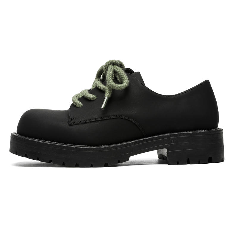 CHILANG Microfiber Leather Abrasion Resistant Abrasion Resistant Low top Casual Shoes Unisex Black