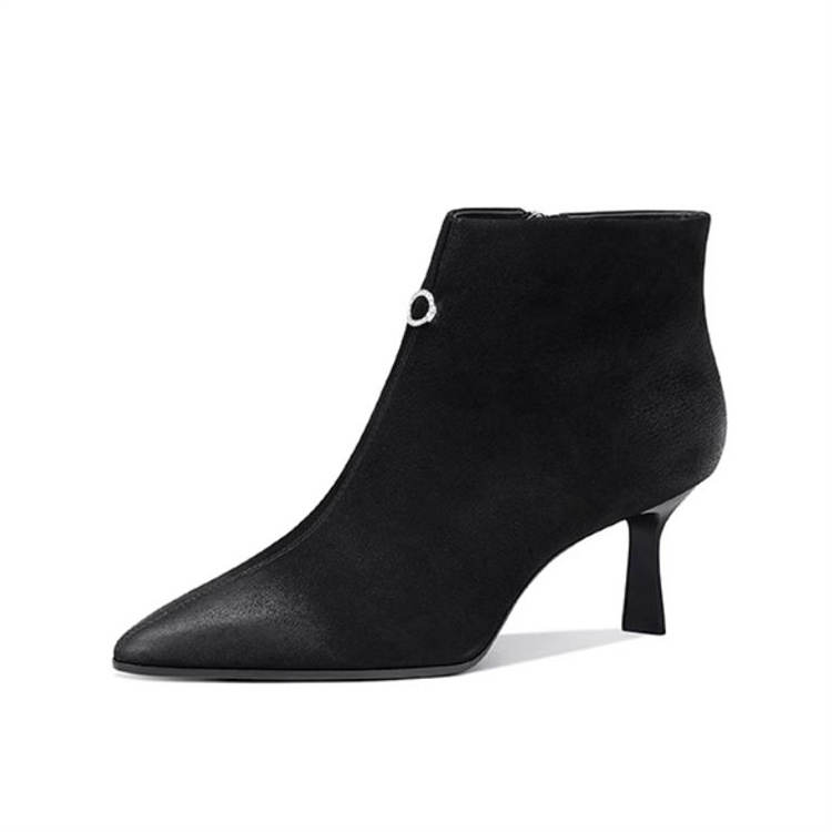 JESSICA SOPHIA Sheepskin Ankle Boots 6CM Women's