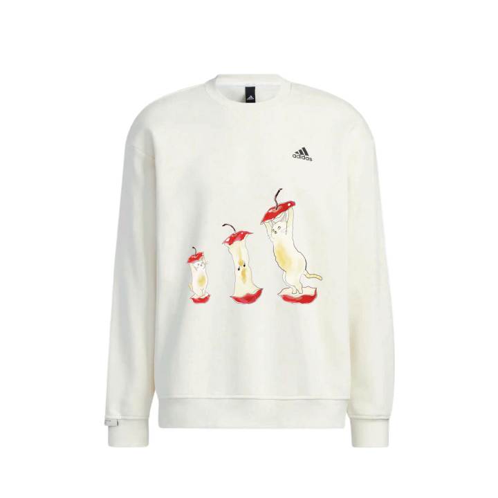 Adidas Adidas Sweatshirts Unisex White Crew Neck Thickened Regular
