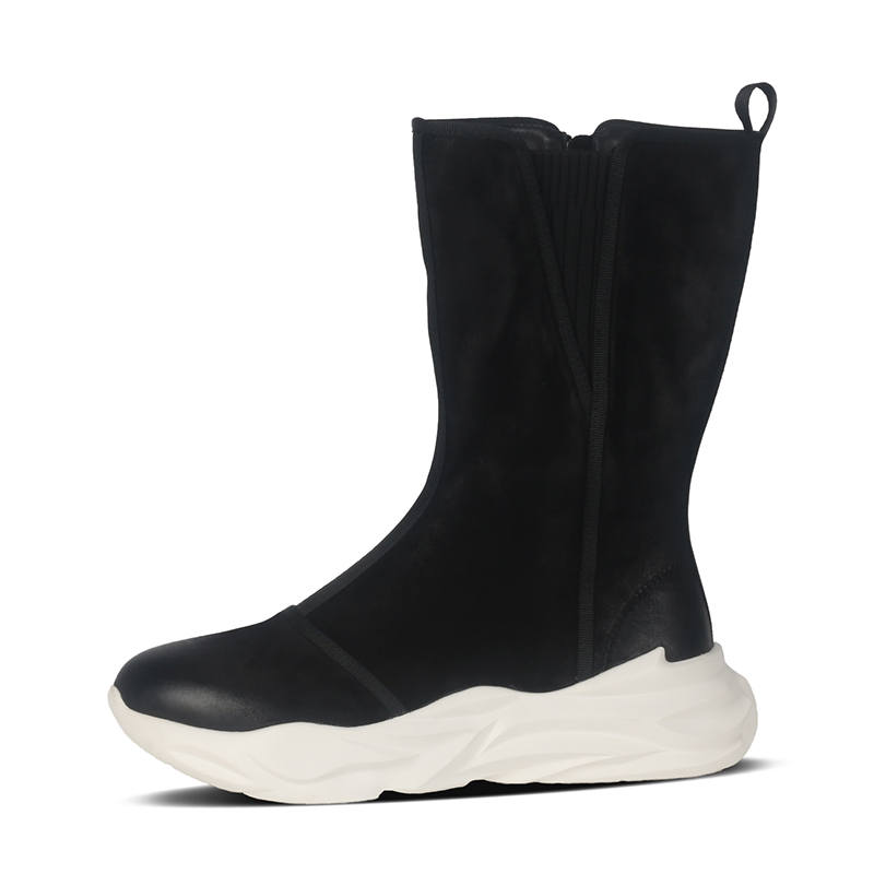 TAIDIAN Top Grain Cow Leather Over the knee Boots Men's Black
