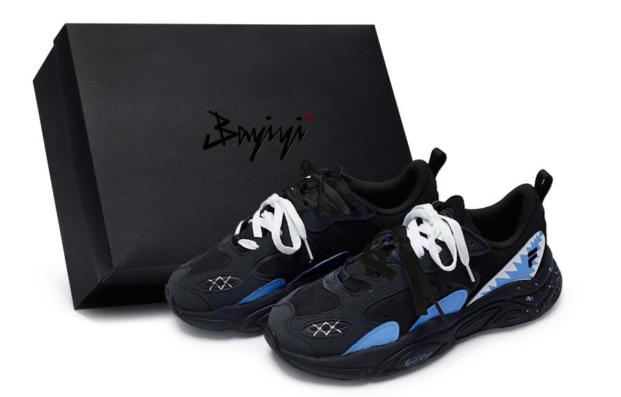 FILA Mars 2 Mars 2.0 811 Manufacturing, Tide Dark Blue, Special Shoe Box Low top Casual Shoes Men's Black Blue White