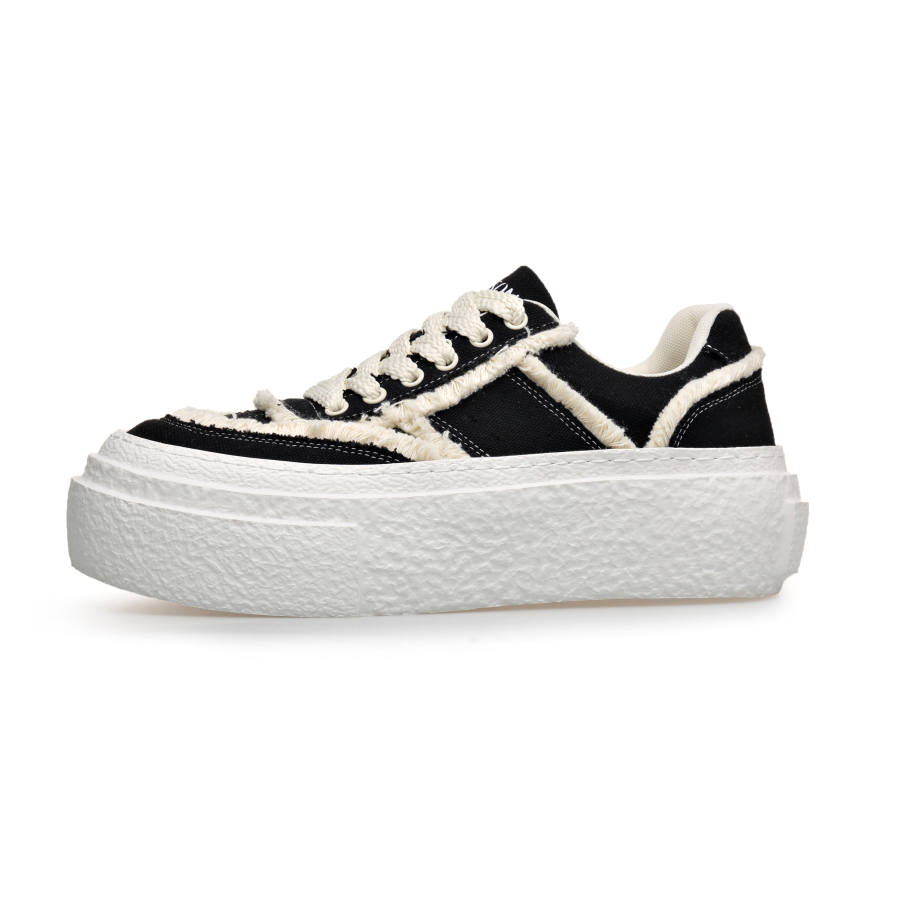 PT'SON Fabric Fashion Trend Low top Skateboard Shoes Men's Black