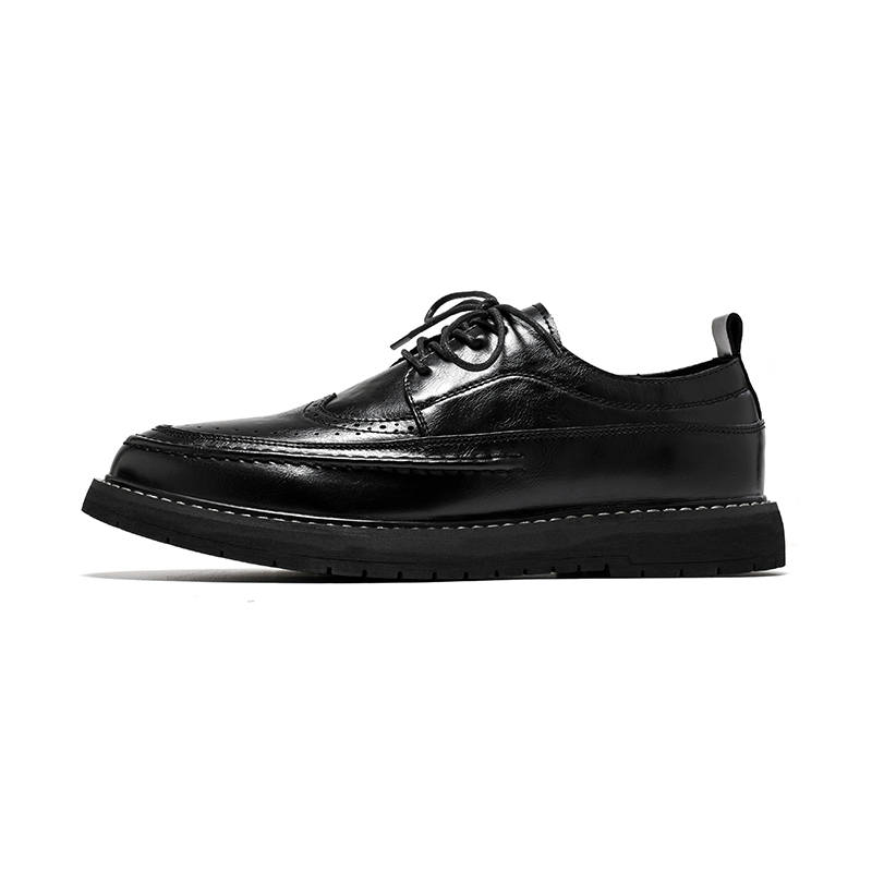 PINYI Minimalist Style Men's Casual Shoes Men's Black