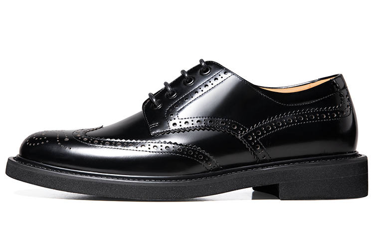 THOM WILLS Top Grain Cow Leather Dress Shoes Men's Black