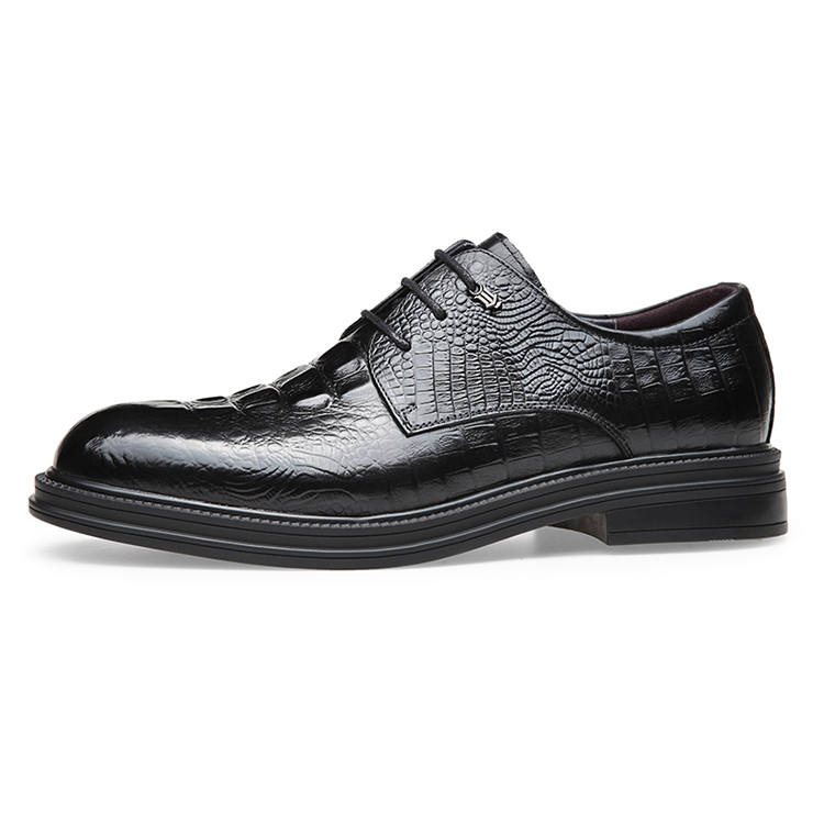 KAIMALONG Cow Leather Dress Shoes Men's Black