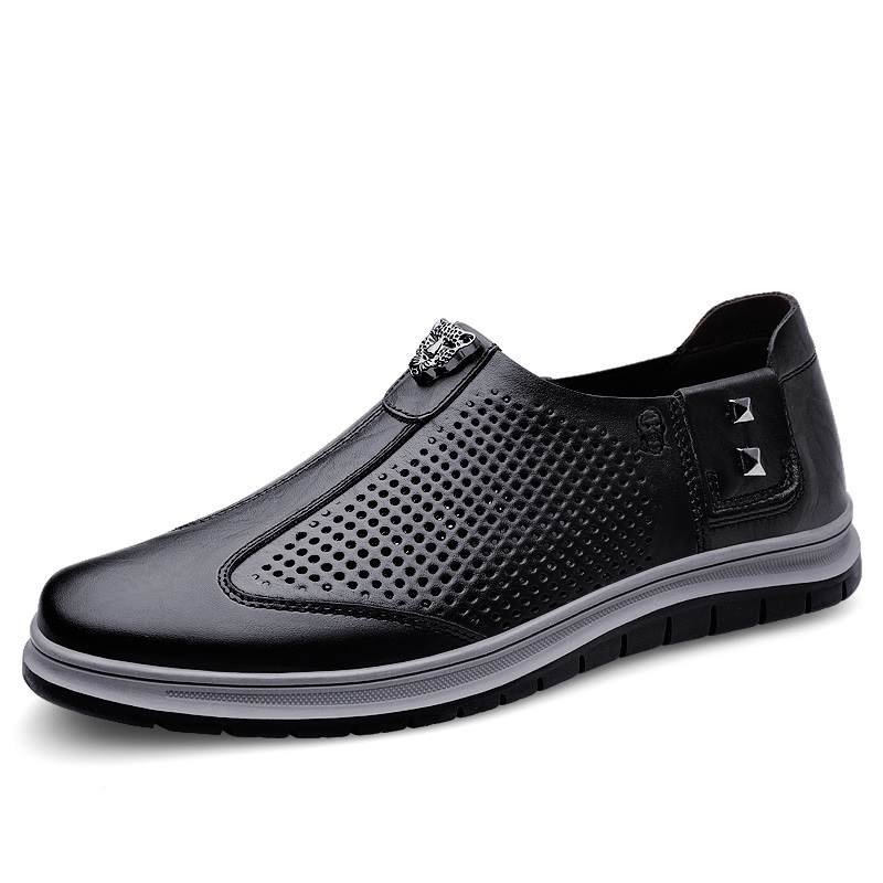 LAORENTOU Cow Leather Casual Shoes Men's