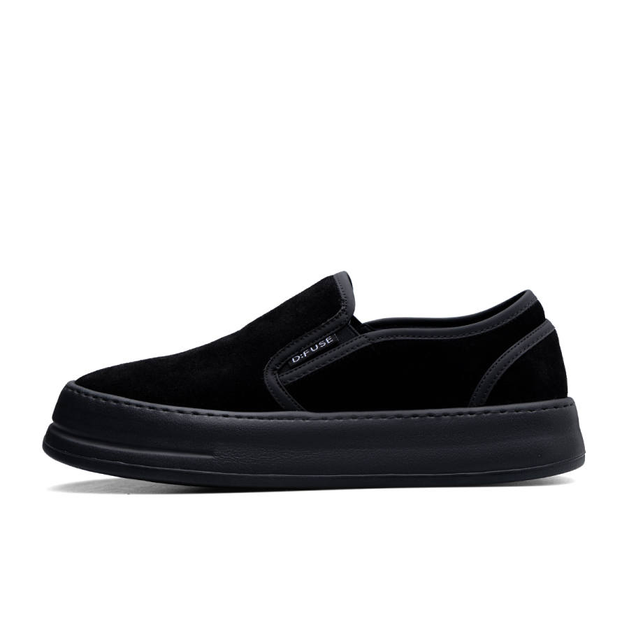D:FUSE SCANDINAVIA D FUSE SCANDINAVIA Cow Split Leather Casual Shoes Men's Black
