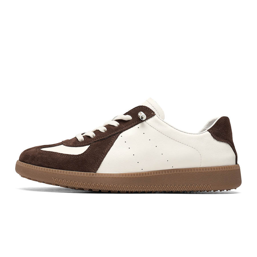 C°BANNER Cow Leather Low top Skateboard Shoes Men's White Brown