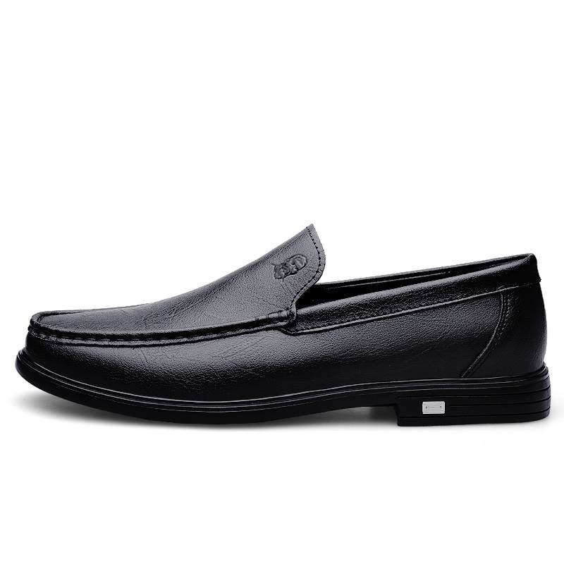 LAORENTOU Casual Leather Shoes Men's Low Top Black/White/Gray/Brown/Blue