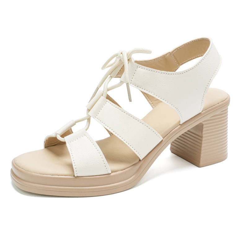 Reivantix Reivanti Microfiber Leather Roman Sandals Women's Beige