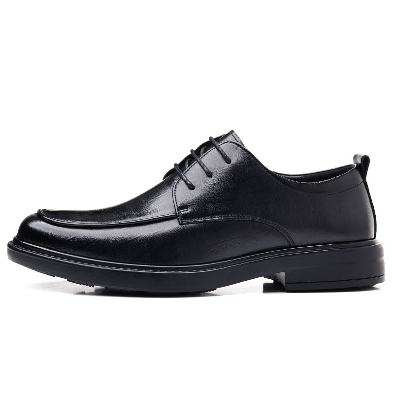 Shanpijiang Dress Shoes Men's Low Top Black/Tea Brown