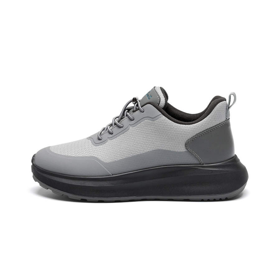 J.BENATO TPU Lightweight Low top Casual Shoes Men's Gray