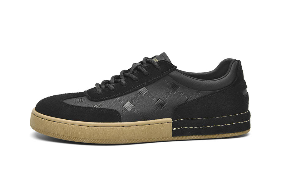 HLA Synthetic Leather, Split Cow Leather Low top Skateboard Shoes Men's