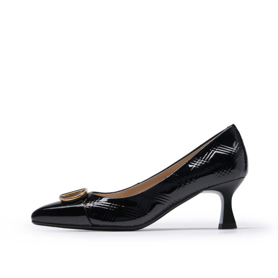 Chrisdien Deny Cow Leather Chunky Heel High Heels Women's