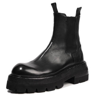 Dreambox Dreambo Horse Leather Handcrafted Chelsea Boots Men's Black